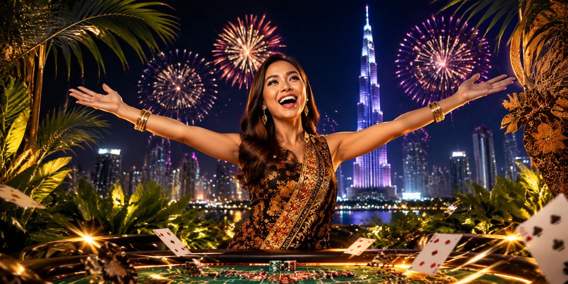 Pemandangan permainan baccarat di Kuala Lumpur dengan motif batik