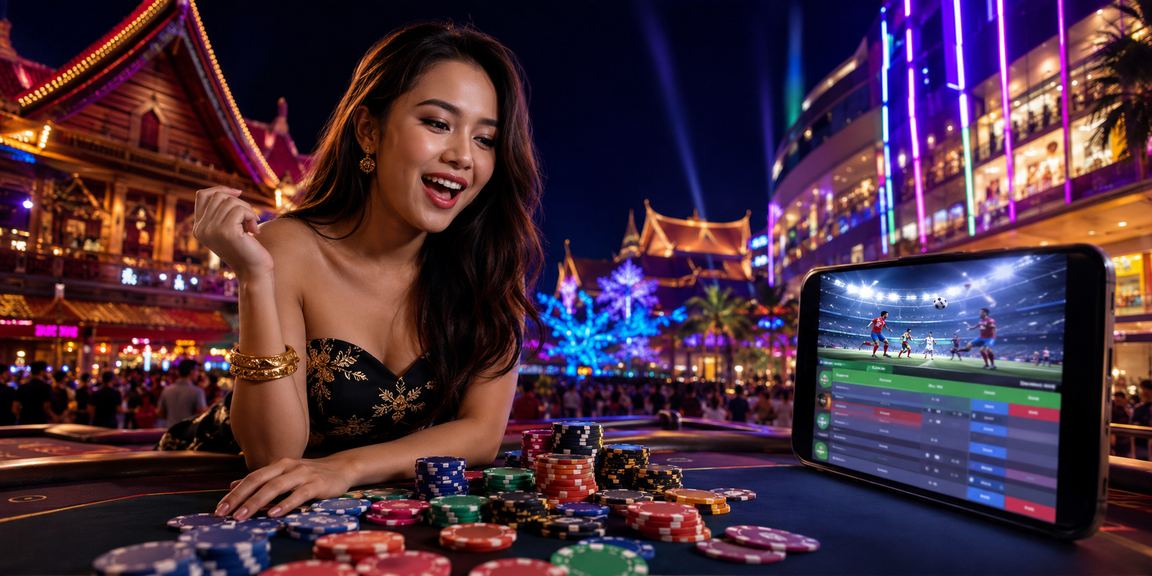Pemain dari Sarawak menggunakan telefon bimbit untuk main slot dalam talian